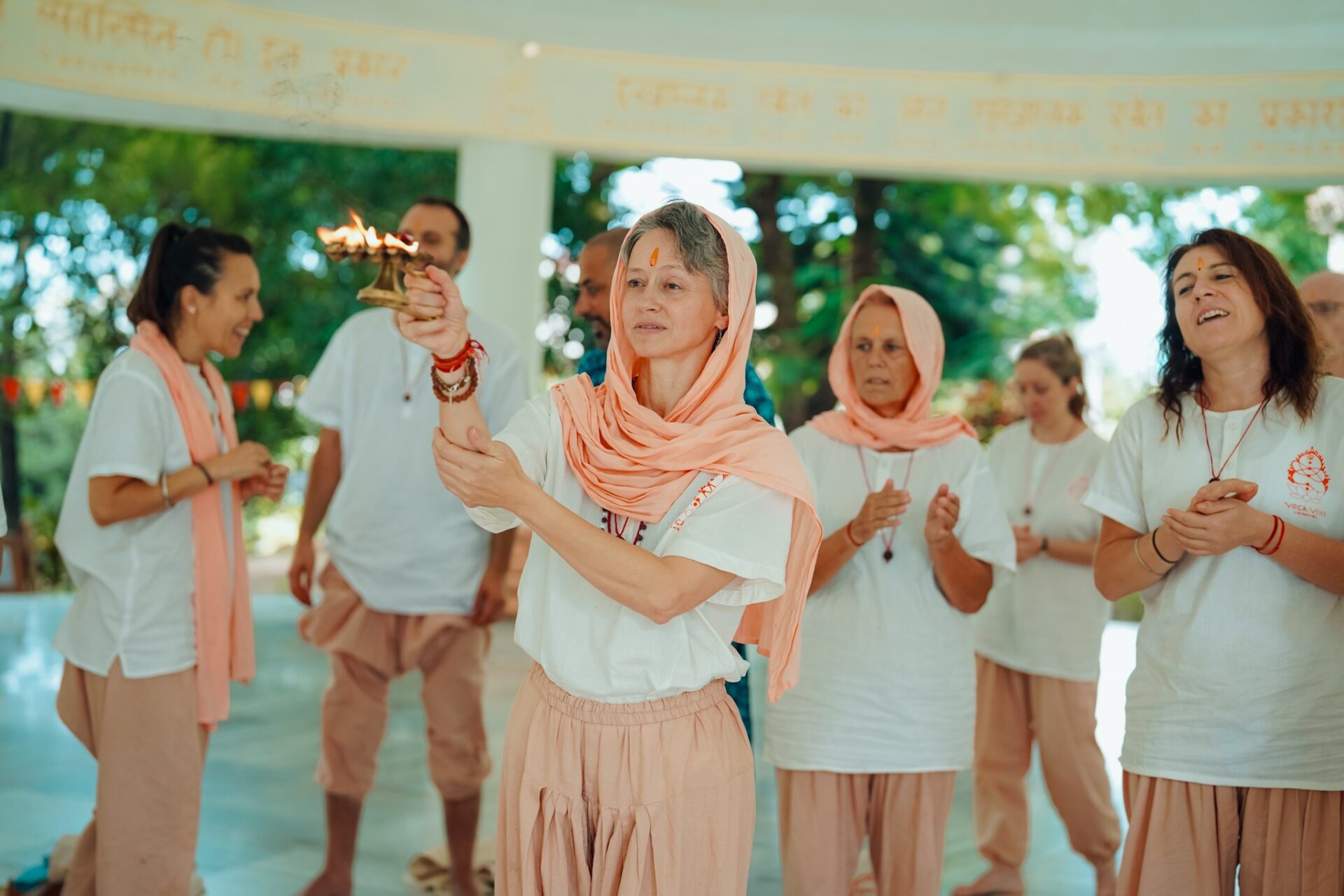 Morning Puja at Yoga vini